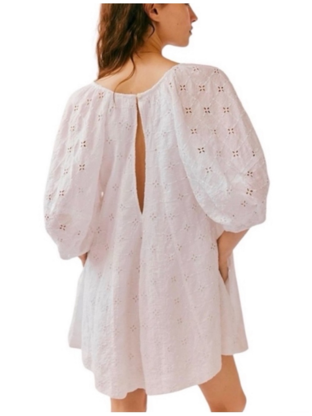 Free People Bop Around White Eyelet Romper NWT ~ Size XS ~ Item #6064 - Picture 2 of 11